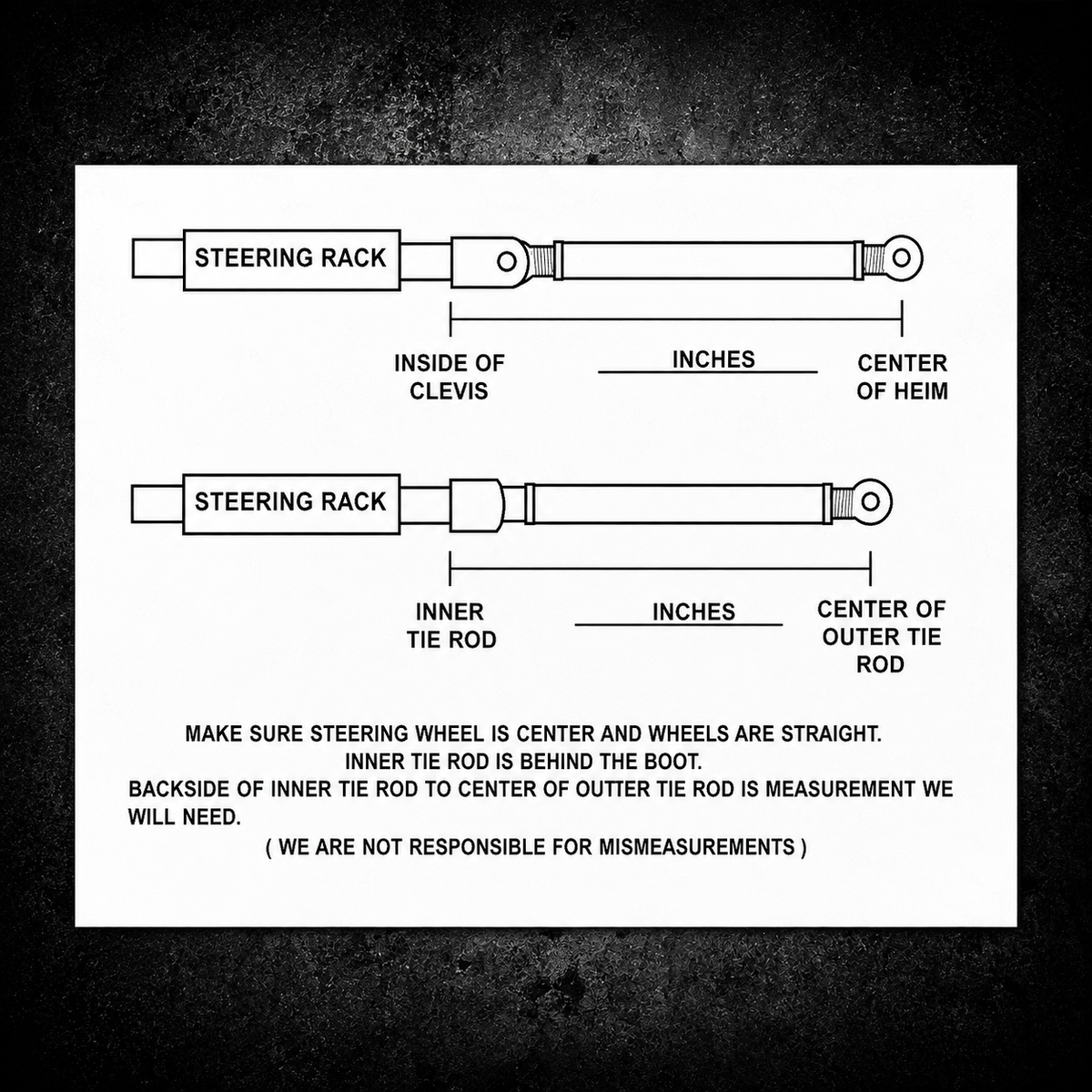 X3 64" TIE RODS KIT