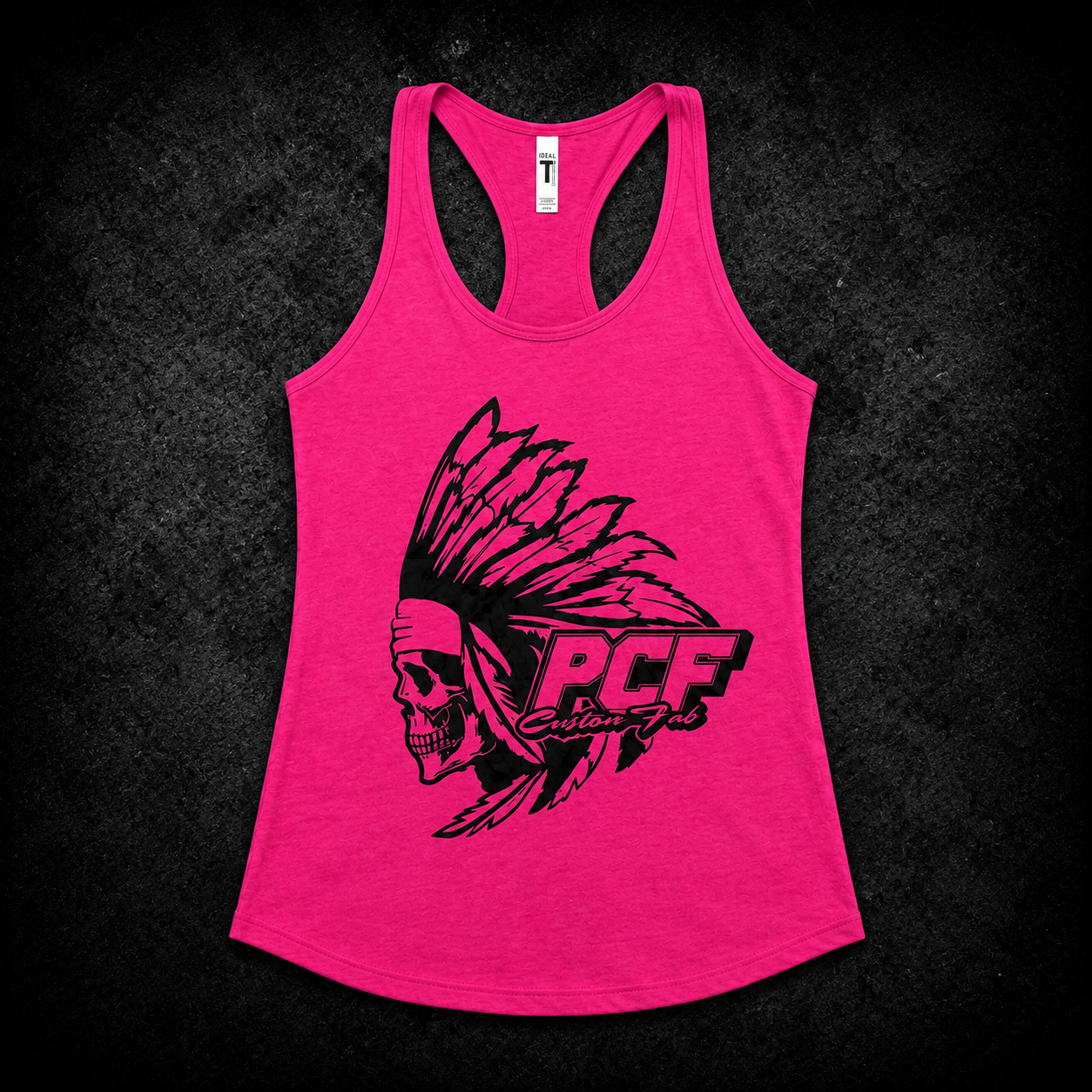 HOT PINK PCF RACERBACK TANK