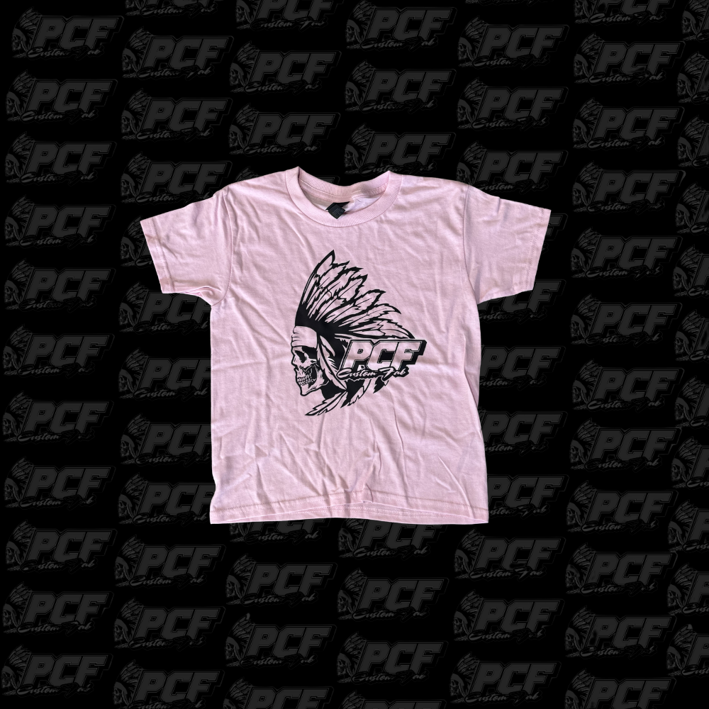 YOUTH PINK PCF LOGO T-SHIRT