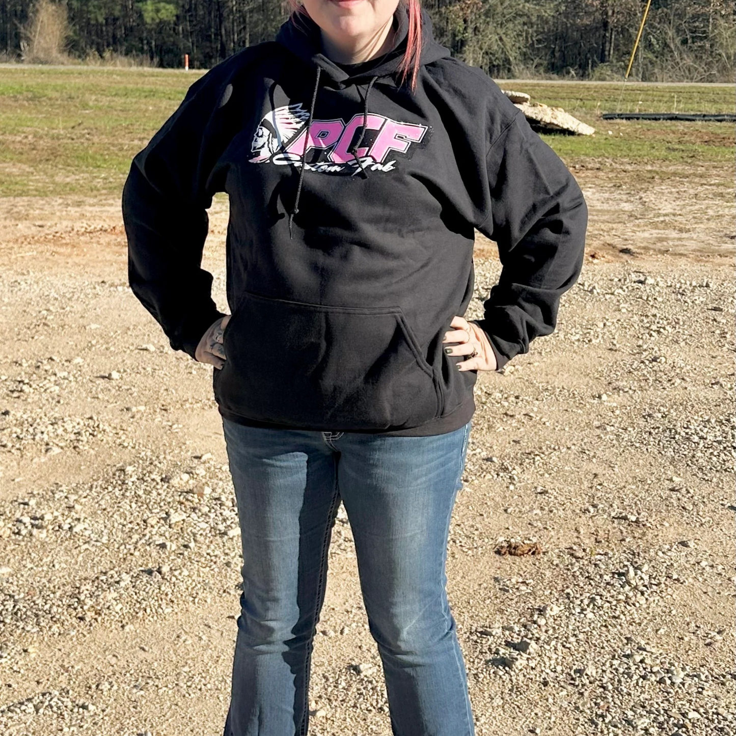PCF LONG SLEEVE GLITTER HOODIES
