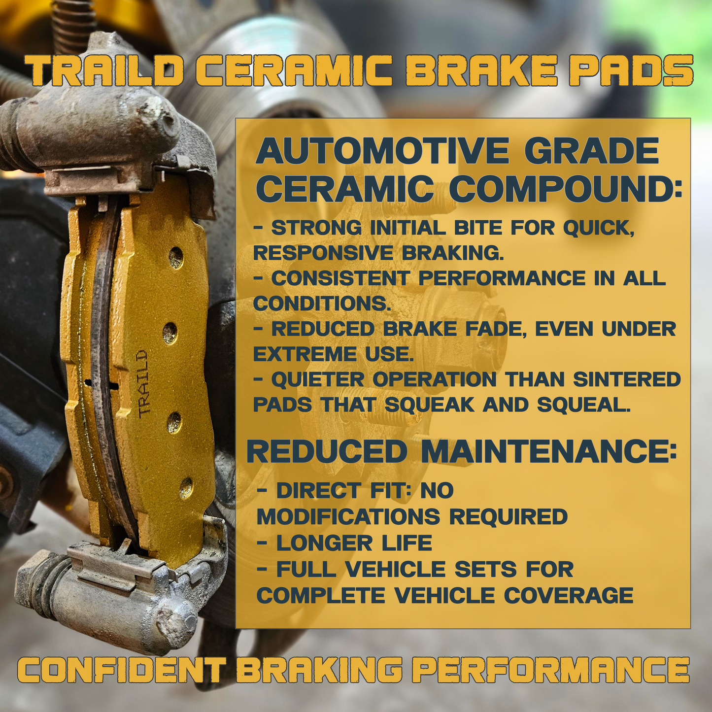 E-Z-GO Express S6, Terrain 1000, TXT G5  2008-2024 Ceramic Brake Pad Set