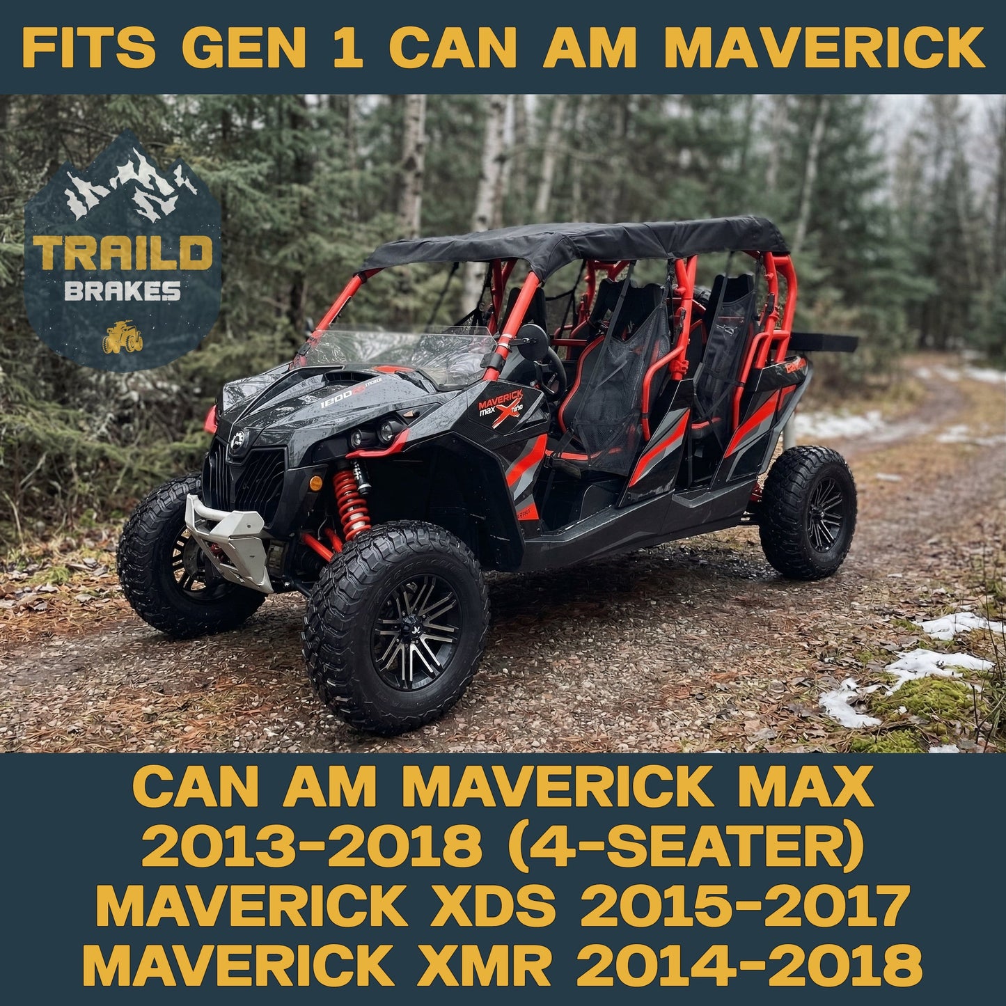 Can-Am Maverick MAX/XDS/XMR 2013-2018 Brass Brake Pad Set