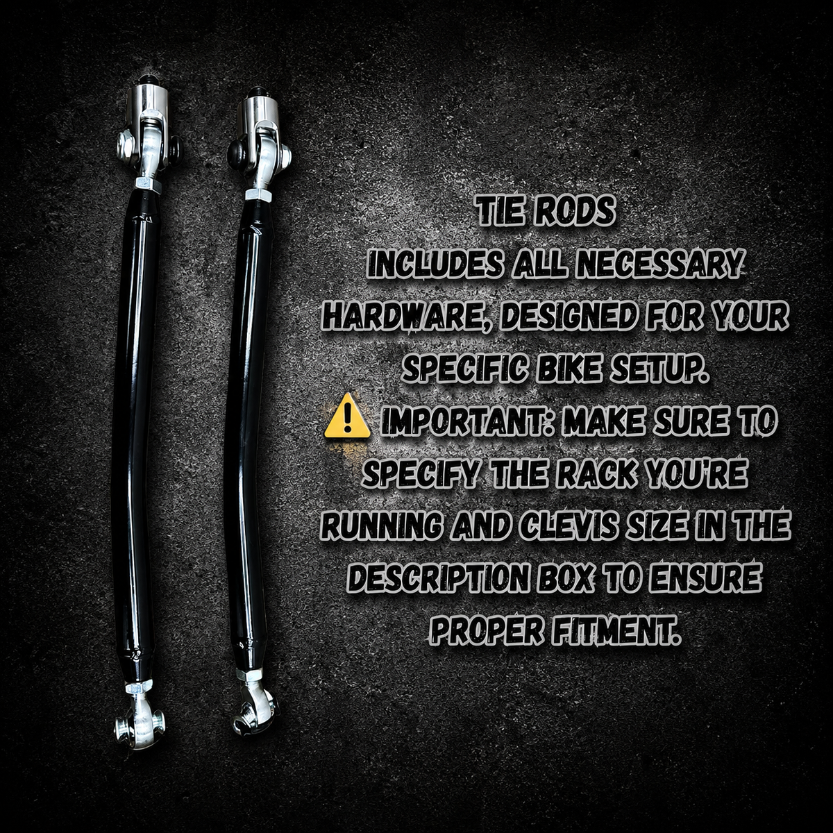 X3 64" TIE RODS KIT