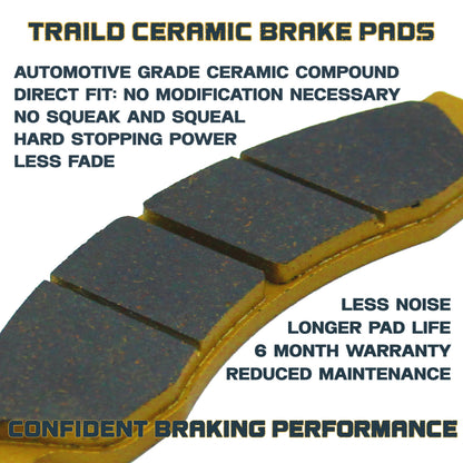 Polaris Ranger 1000/XP 1000/Crew 1000/Crew XP 1000/Crew SP 570/Kinetic 2018-2026 Ceramic Brake Pad Set