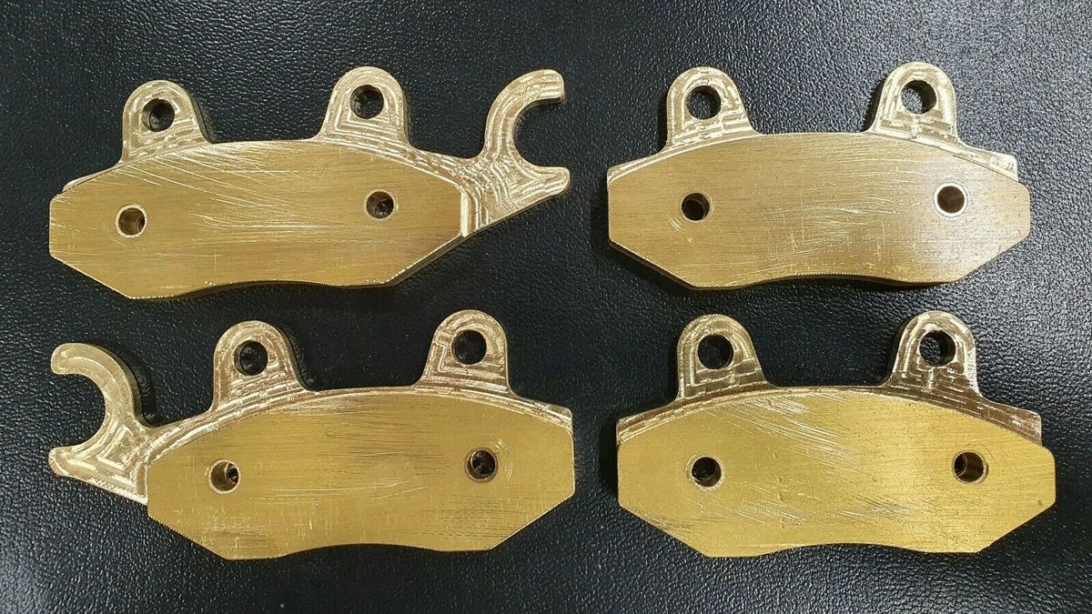MUD PARK MAFIA CAN-AM COMMANDER SOLID BRASS BRAKE PADS FRONTS/REARS, 715500335, 715500336
