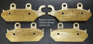 MUD PARK MAFIA CAN-AM OG MAVERICK TURBO/COMMANDER MAX SOLID BRASS BRAKE PADS FRONTS 705601149,AND 705601150. REARS 705600398, and 705601147